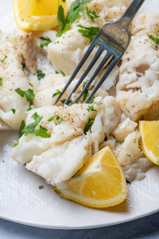 photo of prepared fish and lemon made with and instant pot