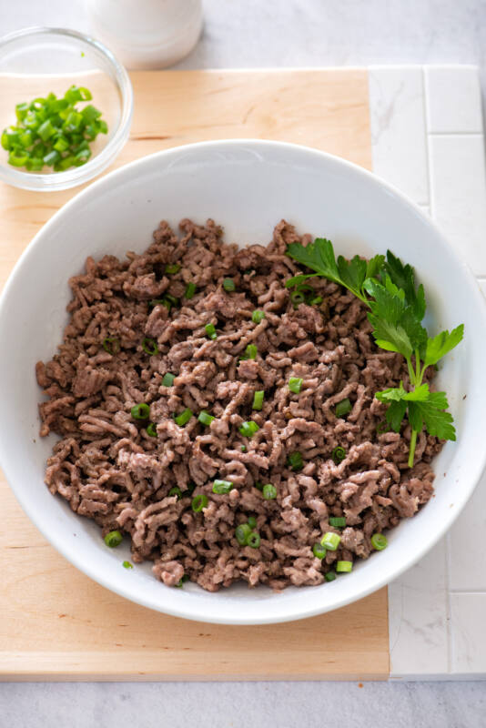 photo of cooked ground beef prepared with Instant Pot