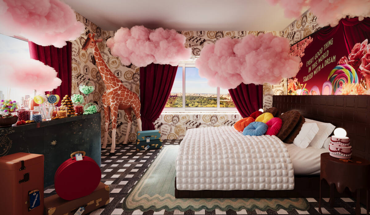 Willy Wonka hotel suite, hotel room inspired by Willy Wonka