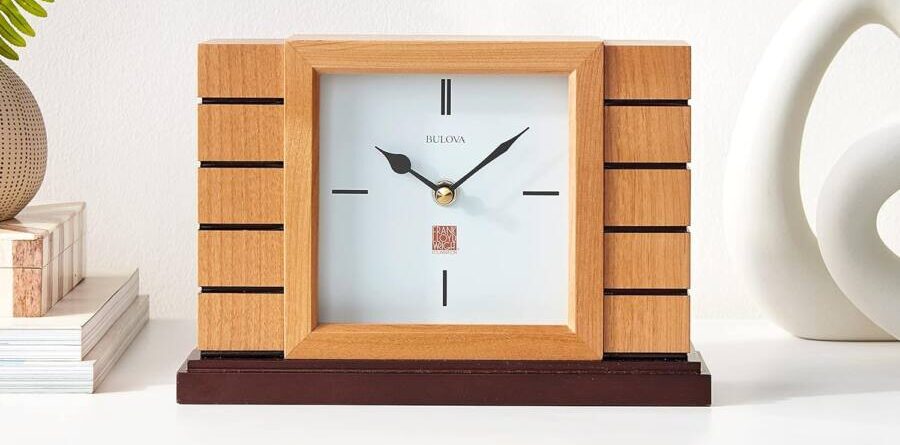 Clock on mantel