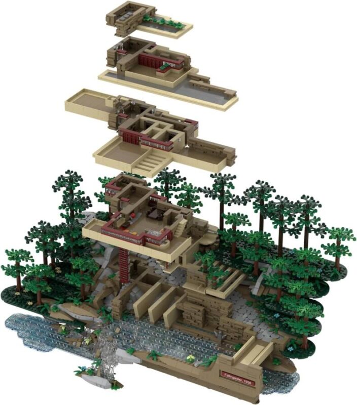 mini Fallingwater building set