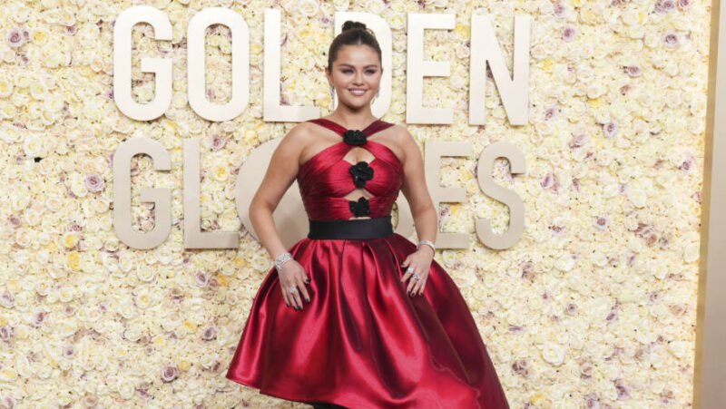 Selena Gomez arrives at the 81st Golden Globe Awards