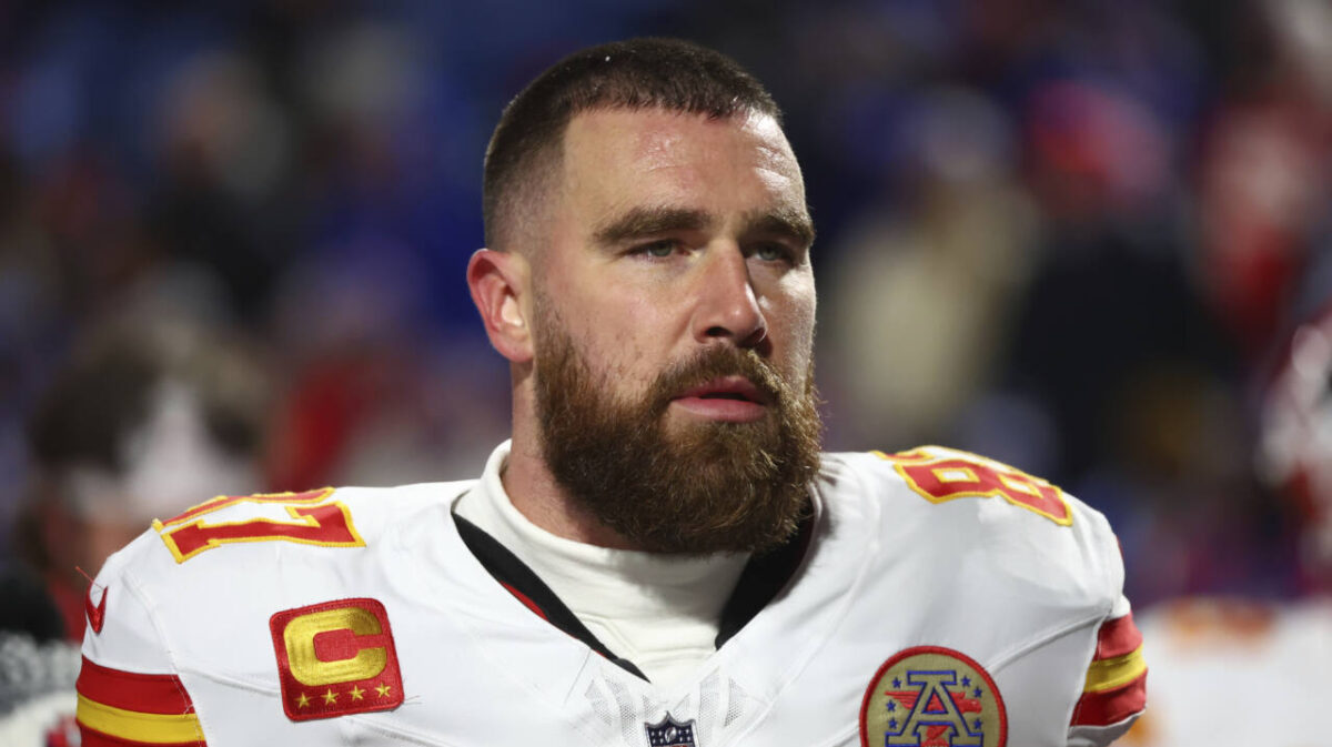 Chiefs tight end Travis Kelce before playoff game Jan. 21, 2024