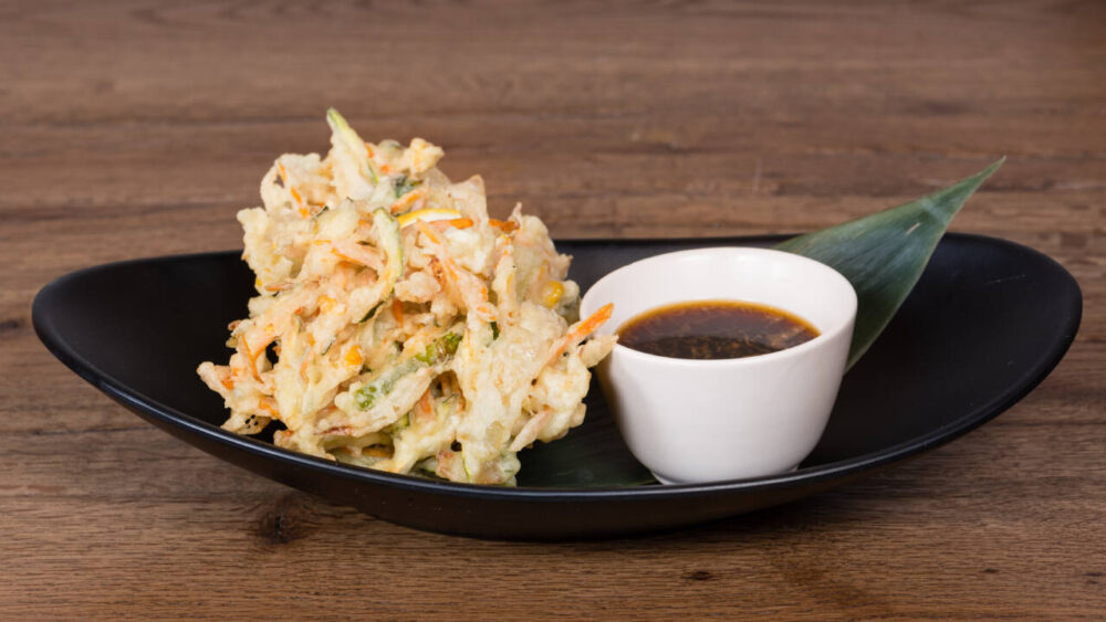 tamari sauce and tempura