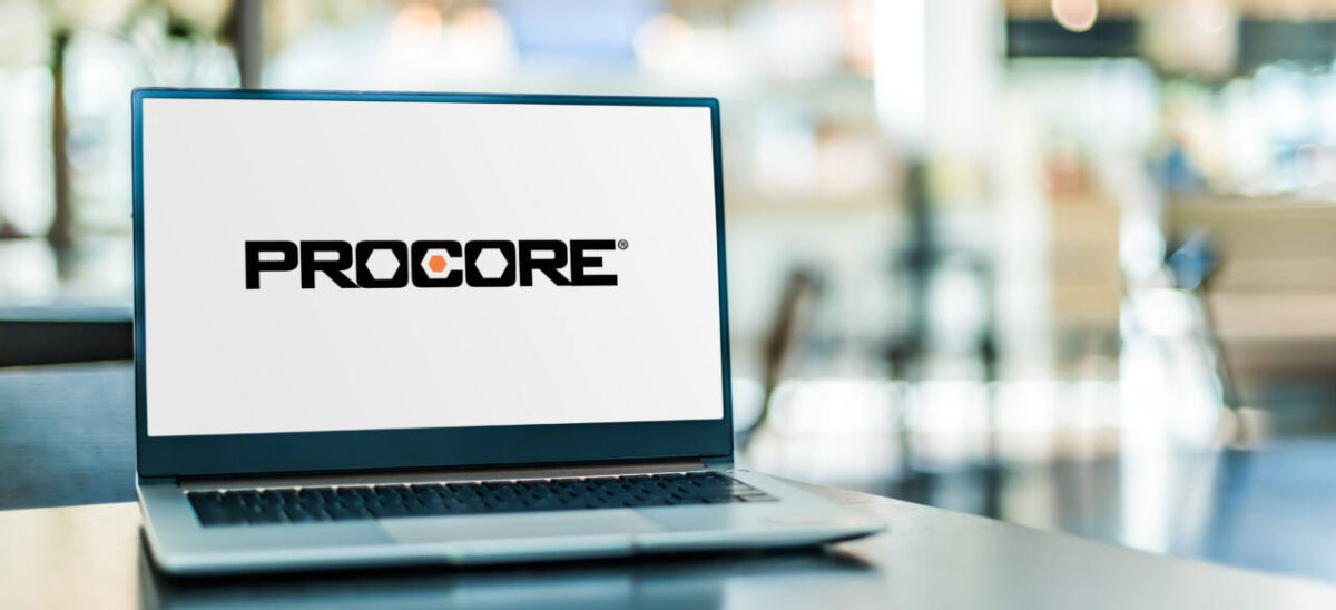 procore logo on laptop