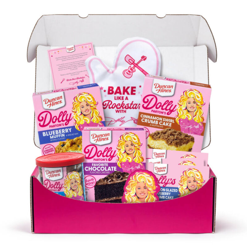 The limited-edition, exclusive Dolly Parton’s Bake Like a Rockstar Baking Collection 