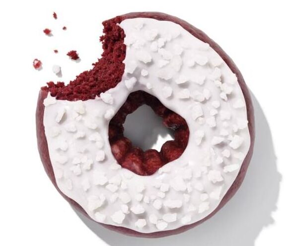 Dunkin's new Frosty Red Velvet Specialty Donut