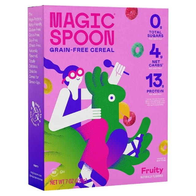 A box of Fruity Magic Spoon cereal.