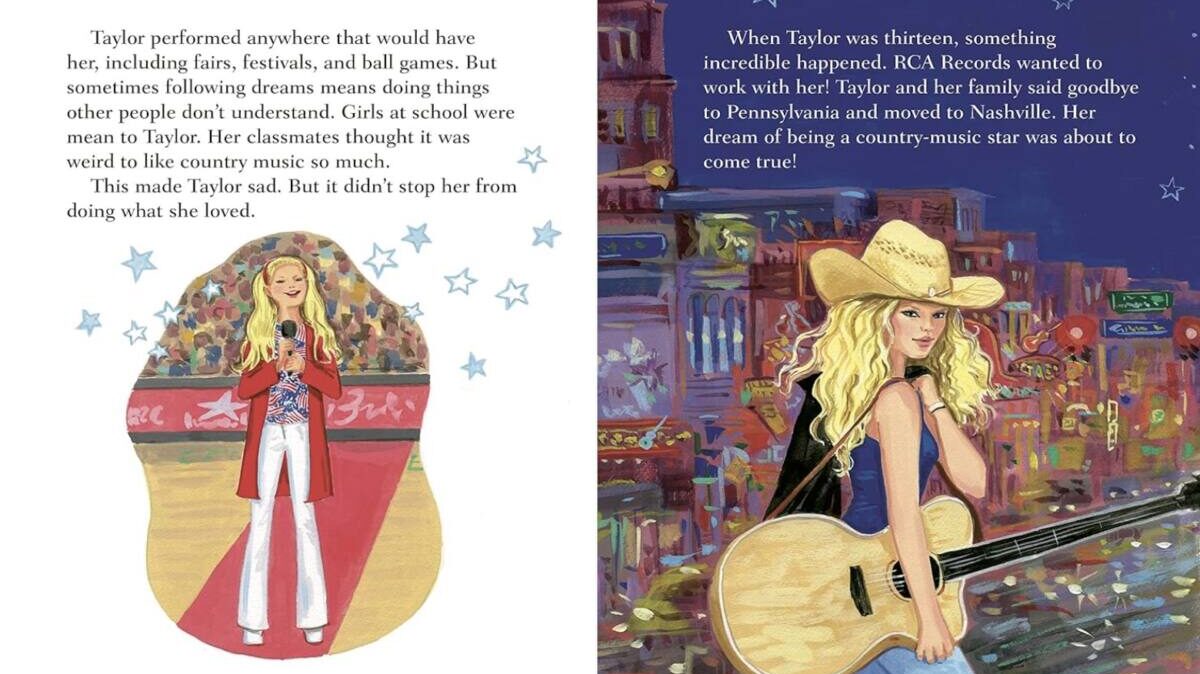 Pages from the Taylor Swift Little Golden children's book