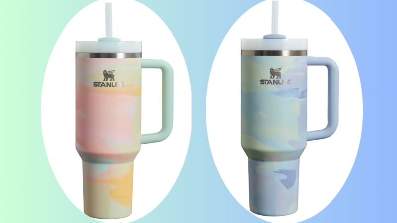 The Stanley Clean Slate Quencher H2.O Flowstate Tumbler in Brushstrokes colors