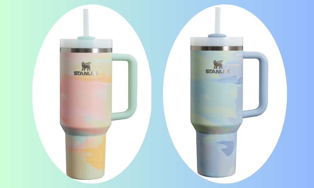 The Stanley Clean Slate Quencher H2.O Flowstate Tumbler in Brushstrokes colors