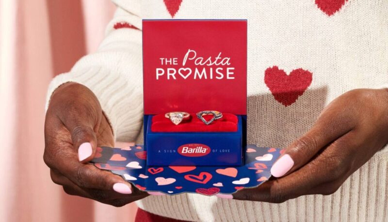 Barilla heart-shaped pasta is returning and giving away diamond and ruby rings.