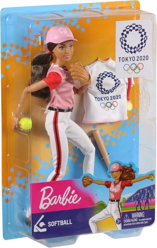 Tokyo 2020 Olympic Barbie Softball Doll Set