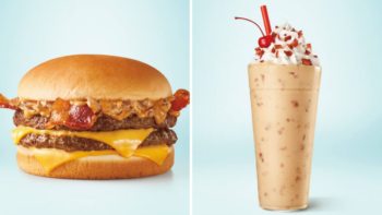 Sonic's new peanut butter bacon burger and shake