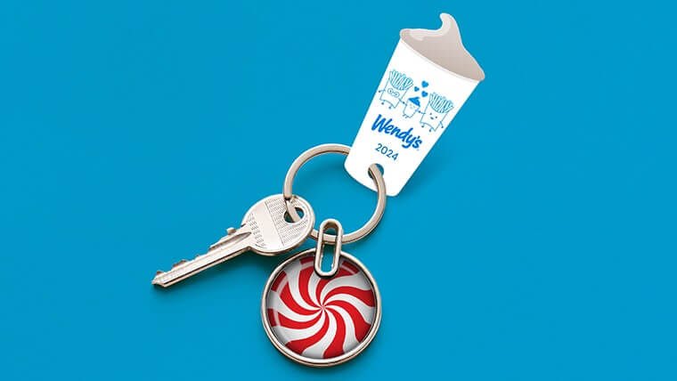 Wendy's Frosty Key Tags