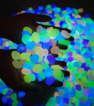 Glow in the dark pebbles for plants