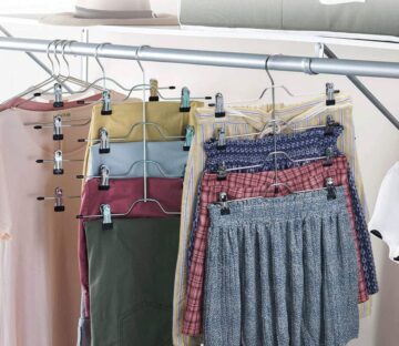  Zober 4-Tier Skirt, Pants Hangers with Clips