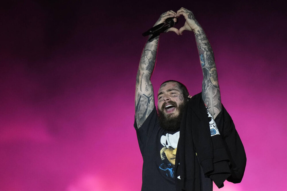 Rapper Post Malone performs onstage