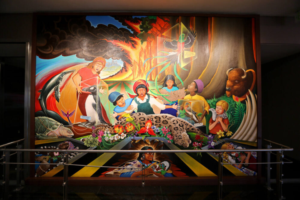 In Peace and Harmony with Nature mural at Denver airport