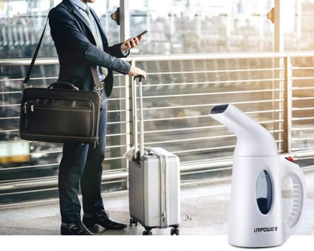 urpower steamer and man with suitcase