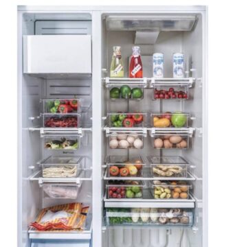 fridge with drawer organizers