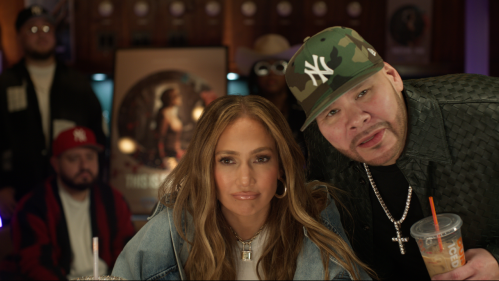 Dunkin's new Super Bowl commercial with Jennifer Lopez and Fat Joe