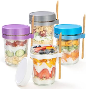 mason jar containers with spoons