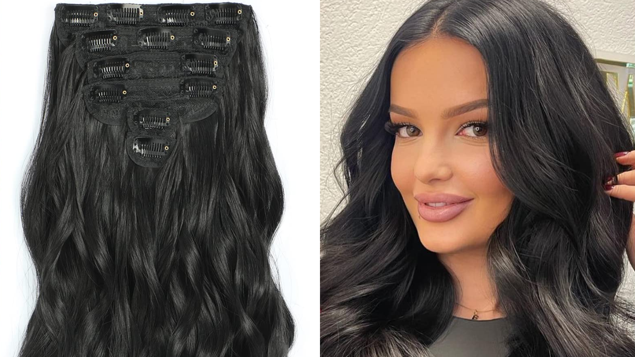 Fliace Clip in Black Hair Extensions for Women