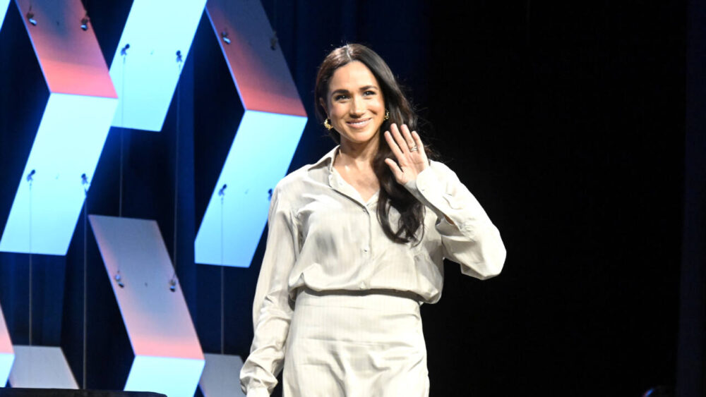 Meghan, Duchess of Sussex walks onstage during the Breaking Barriers, Shaping Narratives: How Women Lead On and Off the Screen panel during the 2024 SXSW Conference and Festival at Austin Convention Center on March 08, 2024 in Austin, Texas.