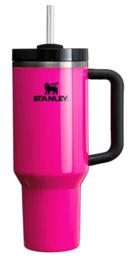 Neon pink, 40-ounce Stanley Quencher Tumbler