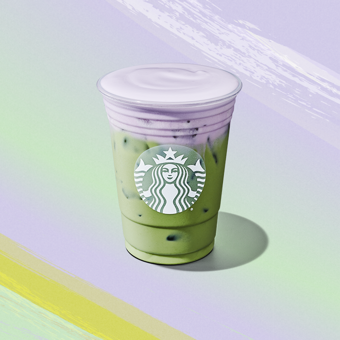Starbucks new Iced Lavender Cream Oatmilk Matcha