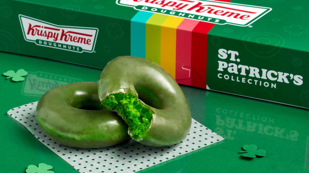 Krispy Kreme's St. Patrick's Day green doughnut