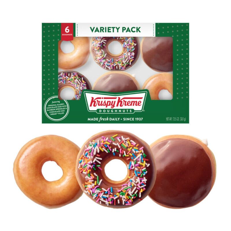 6-pack of Krispy Kreme doughnuts