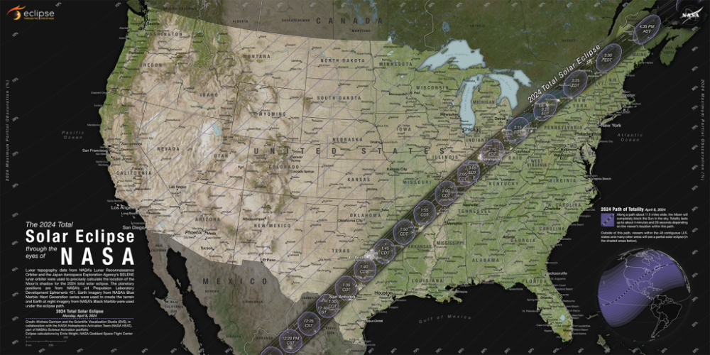 Solar eclipse map