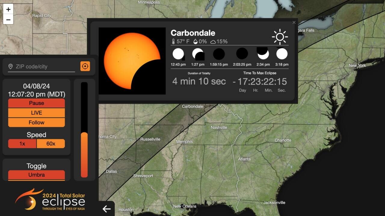 This interactive map shows the best time to see the solar eclipse in your city