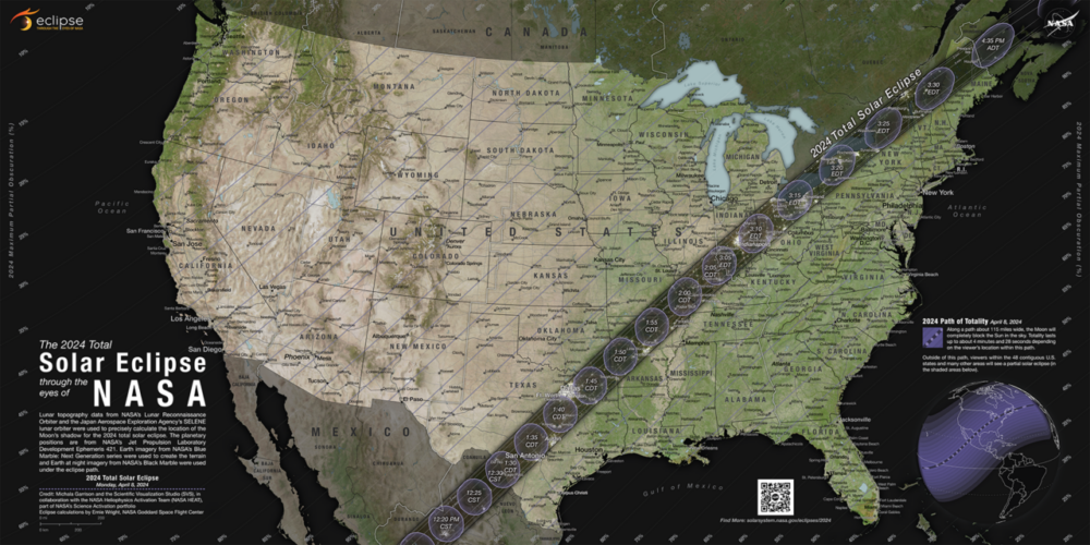 NASA Eclipse map