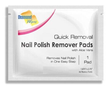 small white package for nail polish remover pads