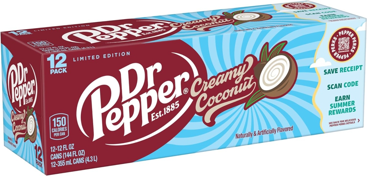 Dr. Pepper Creamy Coconut cans