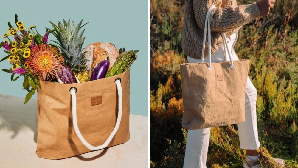 Out of the Woods tote bag with rope handles