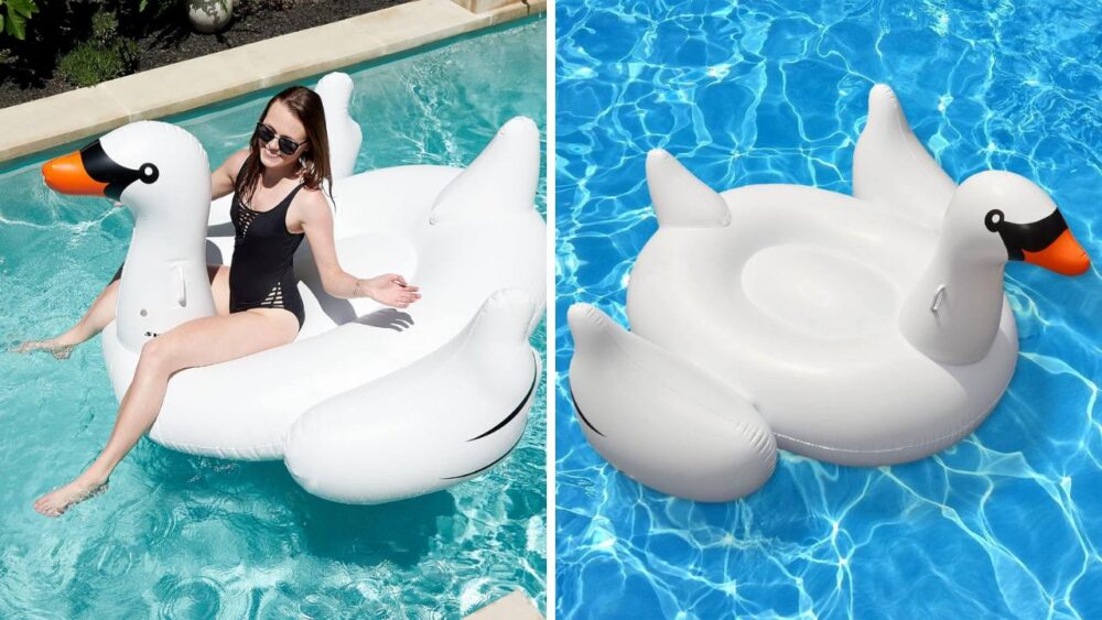 SWIMLINE ORIGINAL 90621 Giant Inflatable Swan Pool Float