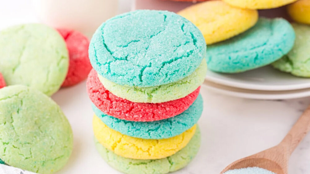 rainbow jello sugar cookies