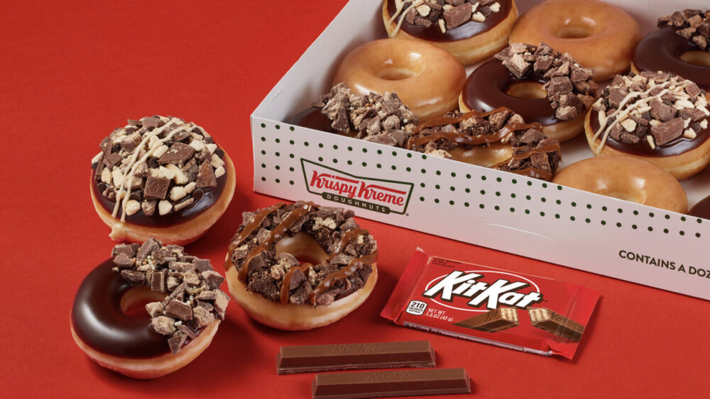 Krispy Kreme Kit Kat collection donuts for 2024.