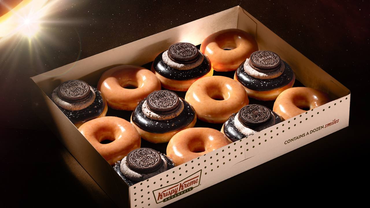Krispy Kreme celebrates the solar eclipse with an Oreo-topped doughnut