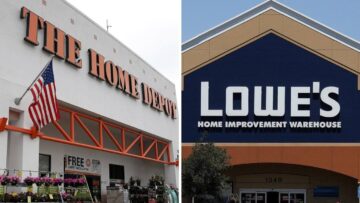 Home Depot and Lowe's building exterior