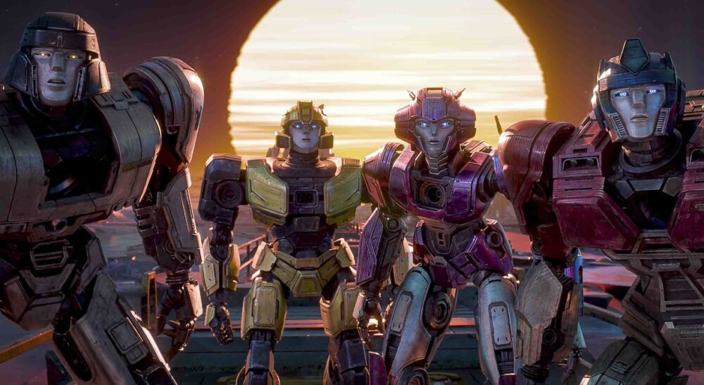 the four main characters from Transformers One
