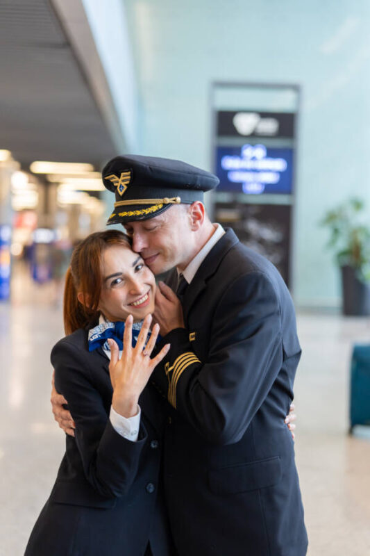 pilot flight attendant engagement